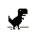 Lonely T-Rex from Google Chrome Dinosaur Game